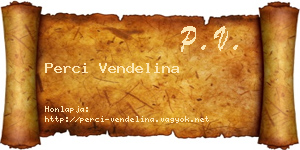 Perci Vendelina névjegykártya